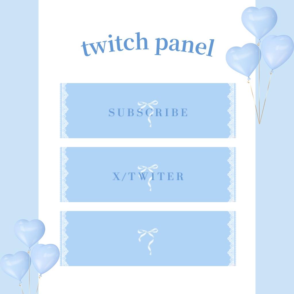 Twitchパネル・バナー・Twitch Panels【BLUE RIBBON】