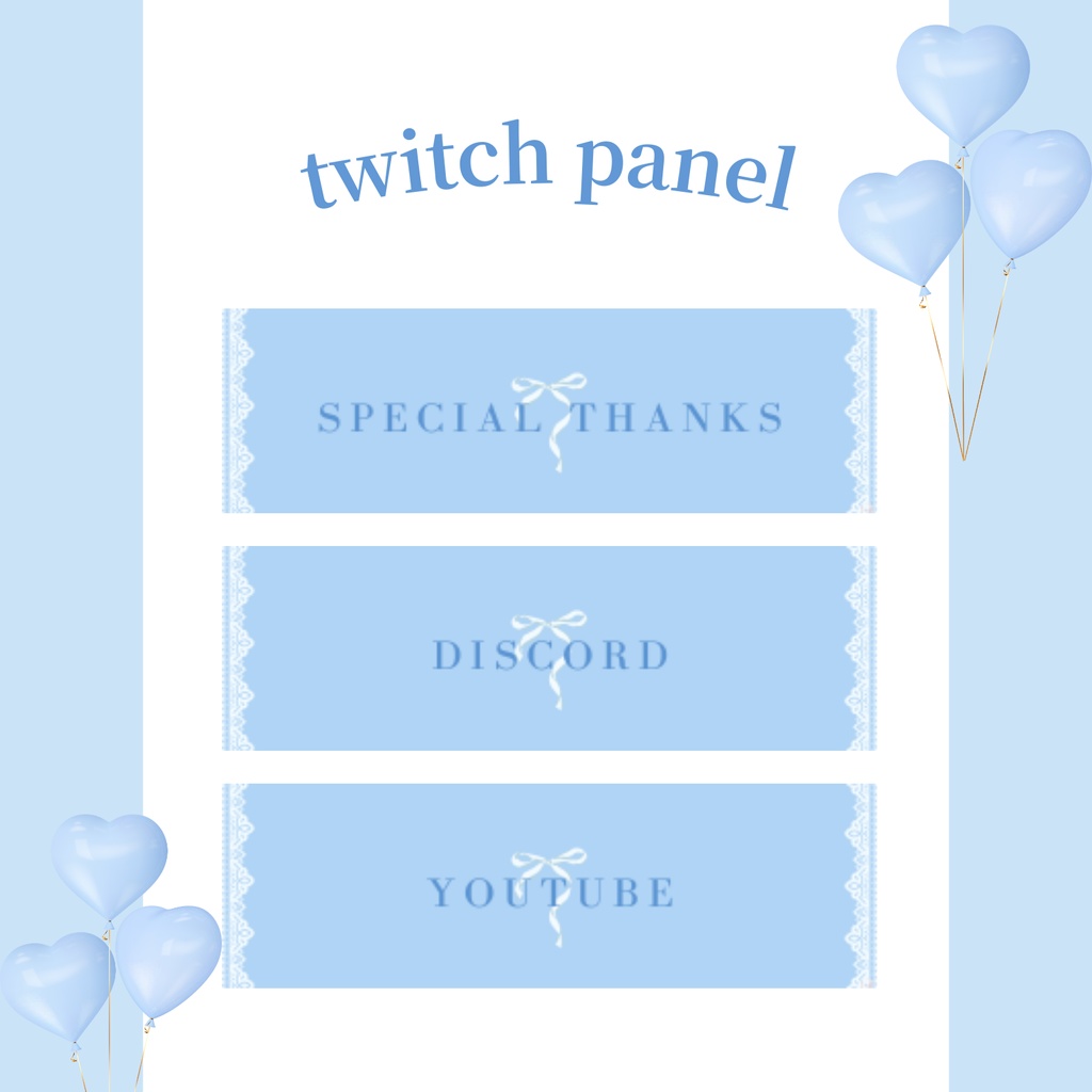 Twitchパネル・バナー・Twitch Panels【BLUE RIBBON】