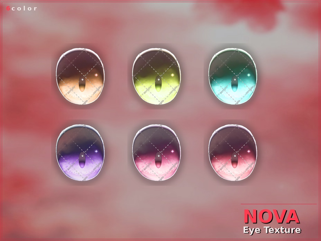 ✨50%OFF✨【10アバター】NOVA EyeTexture【6Color】【VRChat想定】