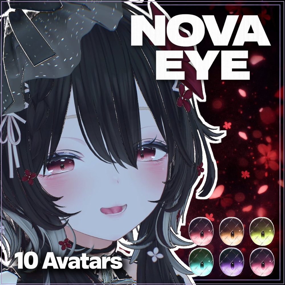 ✨50%OFF✨【10アバター】NOVA EyeTexture【6Color】【VRChat想定】