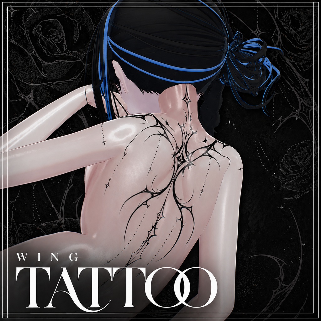 Nocturne Wings タトゥー用テクスチャ Tattoo texture　【VRC想定】