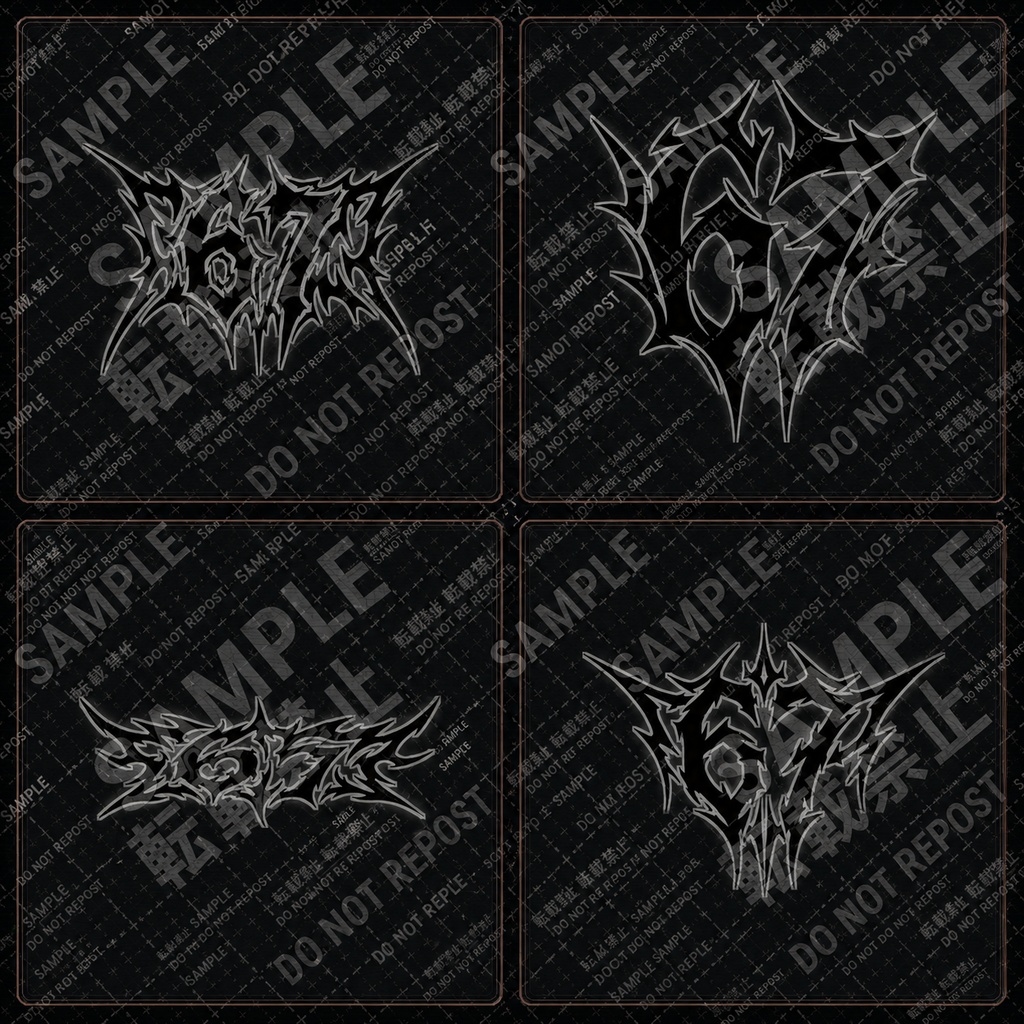 67 Tattoo|タトゥーテクスチャ 4種セット 【VRC想定】