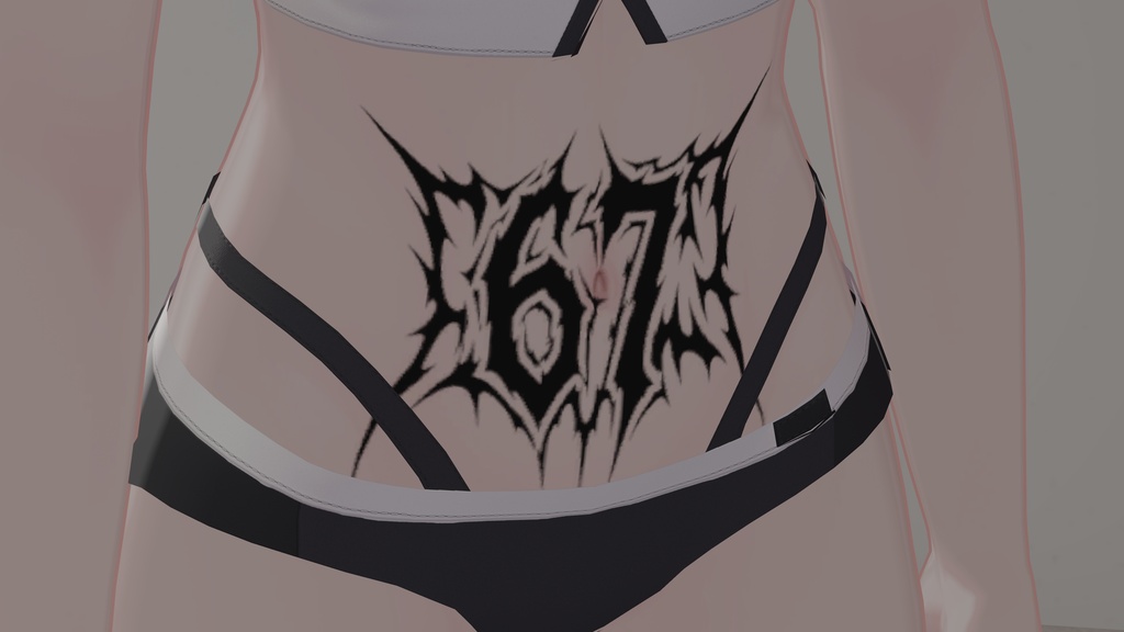 67 Tattoo|タトゥーテクスチャ 4種セット 【VRC想定】