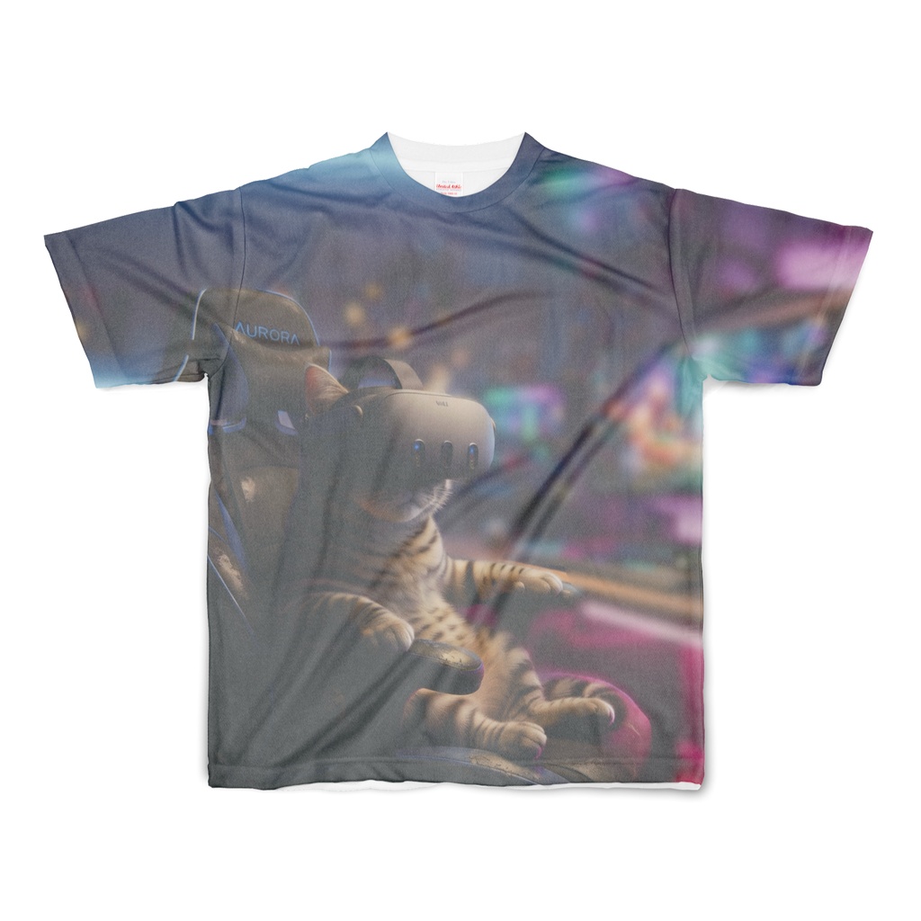 【Meow Quest】ゲーミングキャット・グラフィックTシャツ