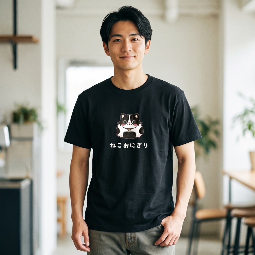 ねこおにぎりTシャツ