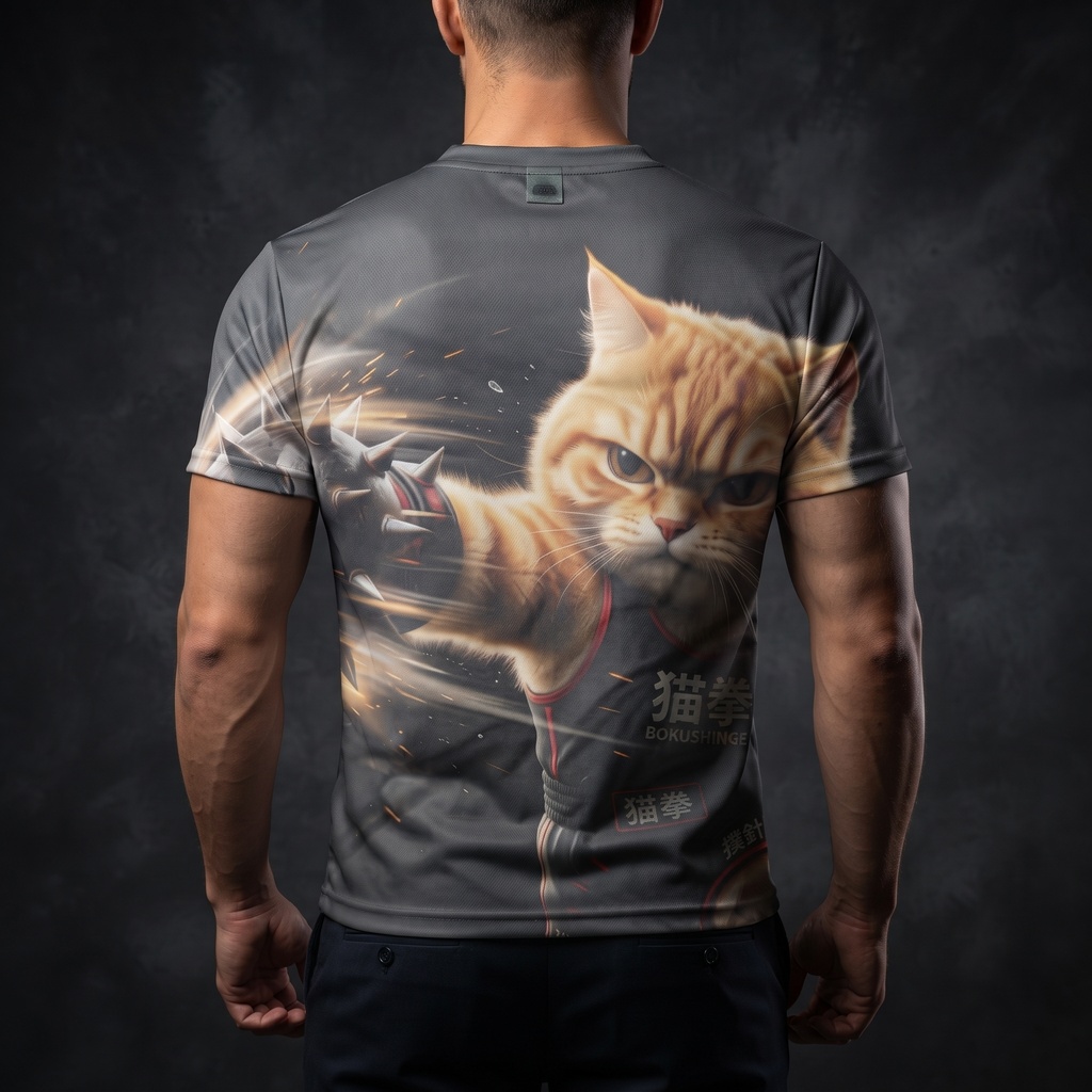 【両面フルグラフィックTシャツ】またたび!猫塾 〜油風呂と撲針愚〜
