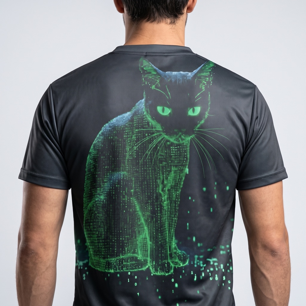 【サイバーパンク】Digital Phantom Cat フルグラフィックTシャツ