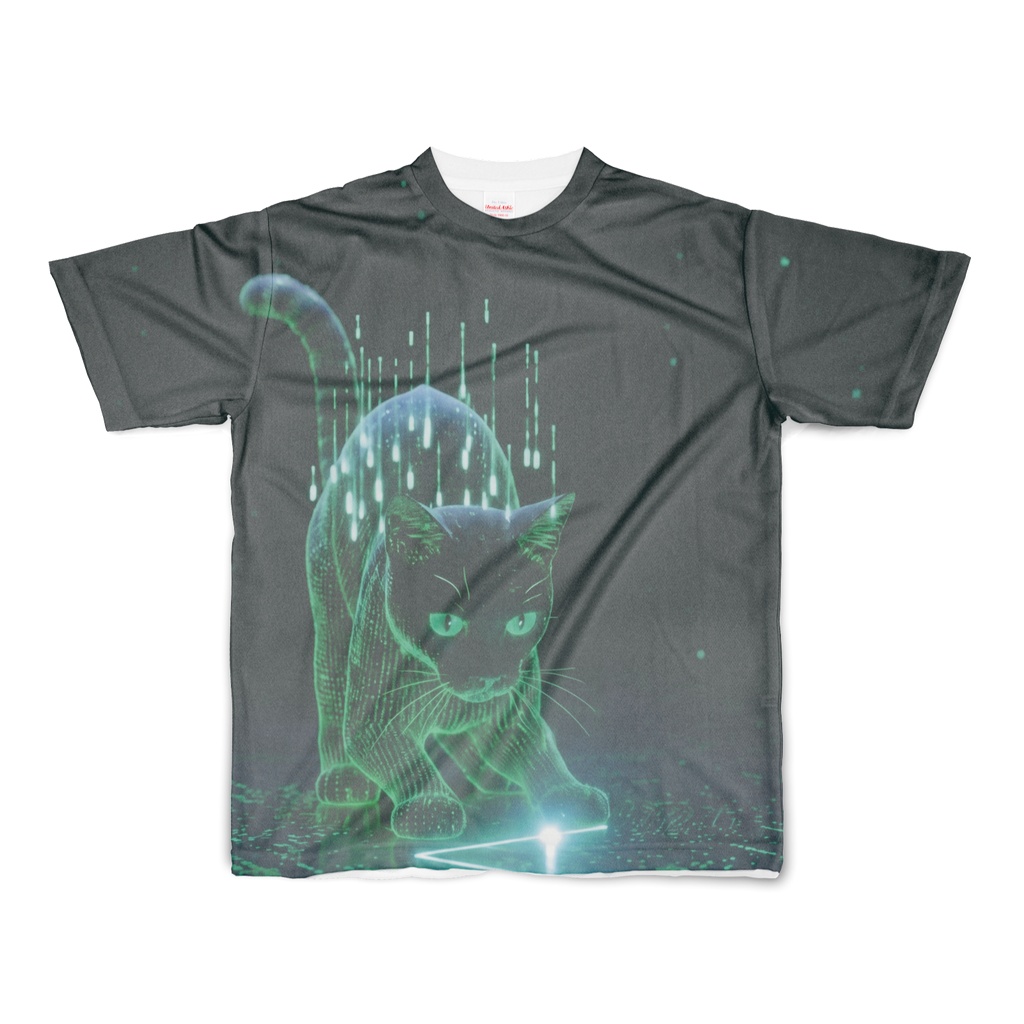 【サイバーパンク】Digital Phantom Cat フルグラフィックTシャツ
