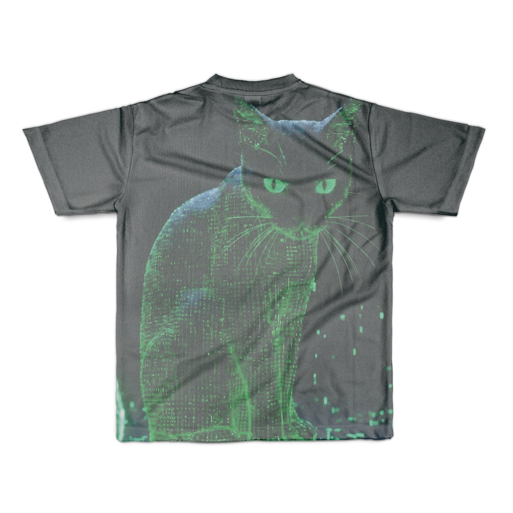 【サイバーパンク】Digital Phantom Cat フルグラフィックTシャツ