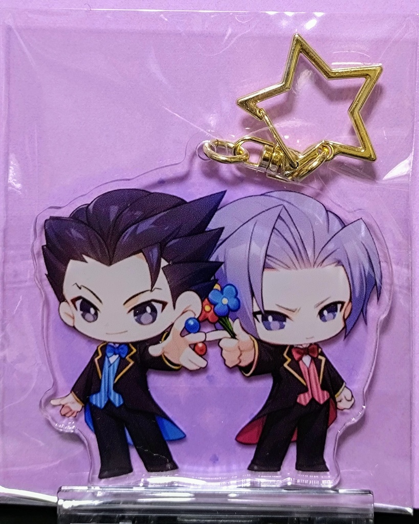 □匿名配送□ 逆転裁判 逆転検事 アクリルキーホルダー 成歩堂+御剣/美雲+冥/美雲/冥  4種類