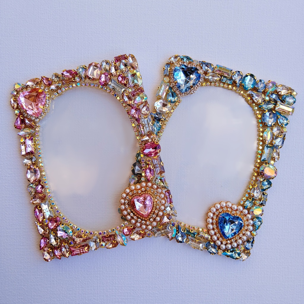 [card] ダブルハート硬質ケースデコ♡