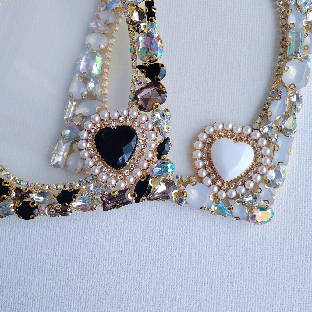 [card] ダブルハート硬質ケースデコ♡