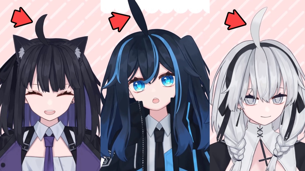 【Live2D item】Ahoge | アホ毛 (VtubeStudio required)