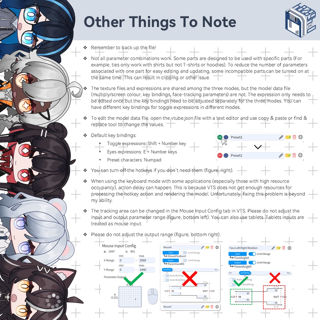 【Live2D】Customizable Chibi Model Type-H1 (V1.4)