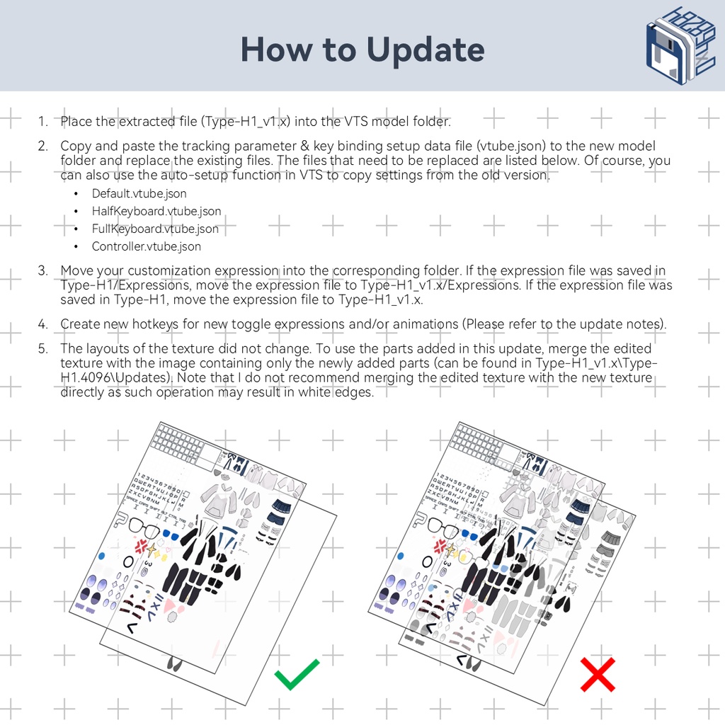 【Live2D】Customizable Chibi Model Type-H1 (V1.4)