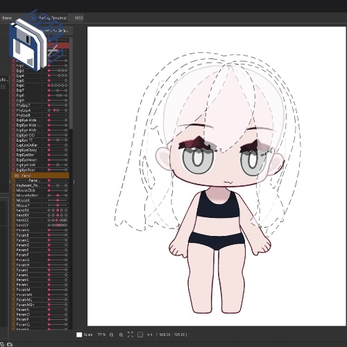【Live2D】Chibi Model Type-H1 Base Template