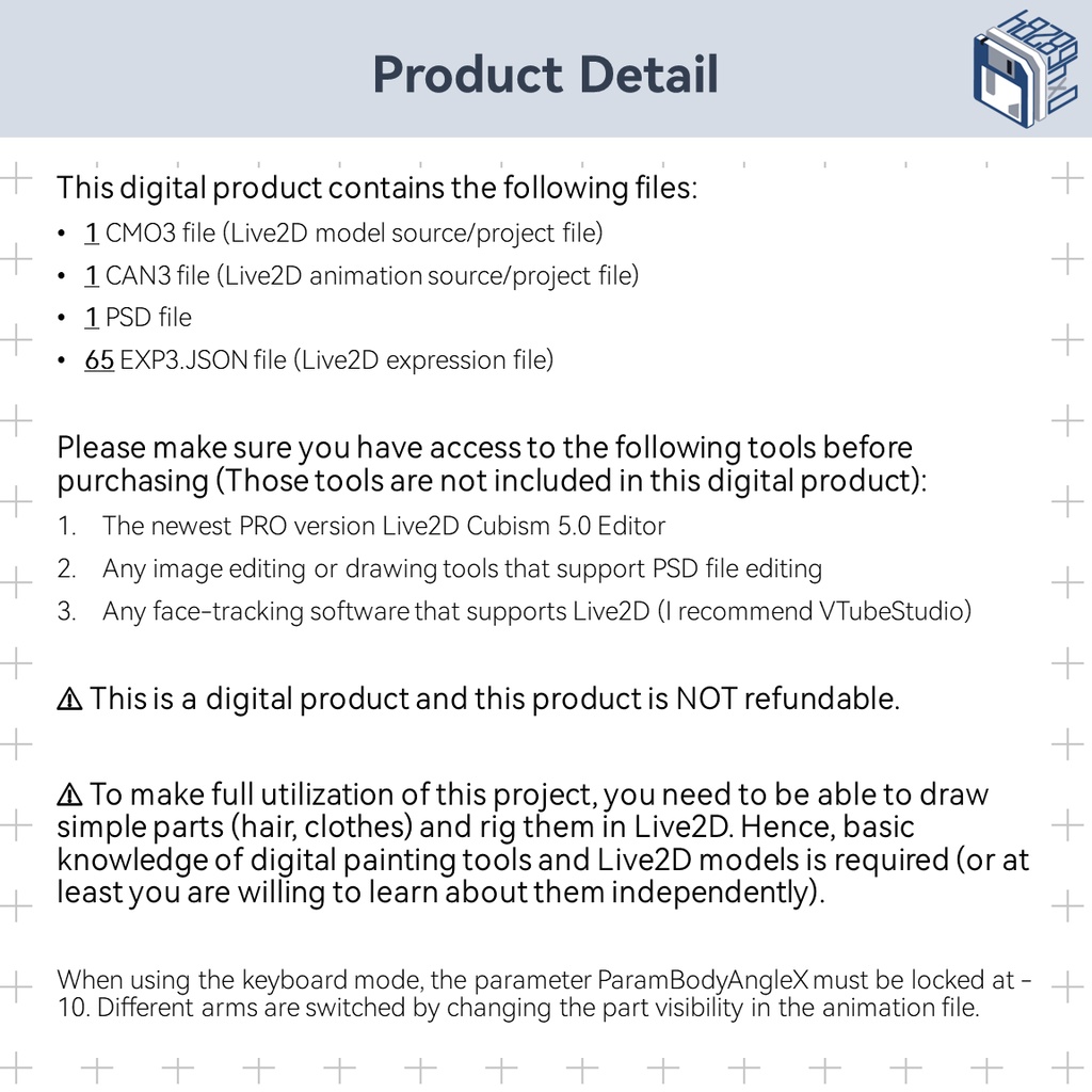 【Live2D】Chibi Model Type-H1 Base Template