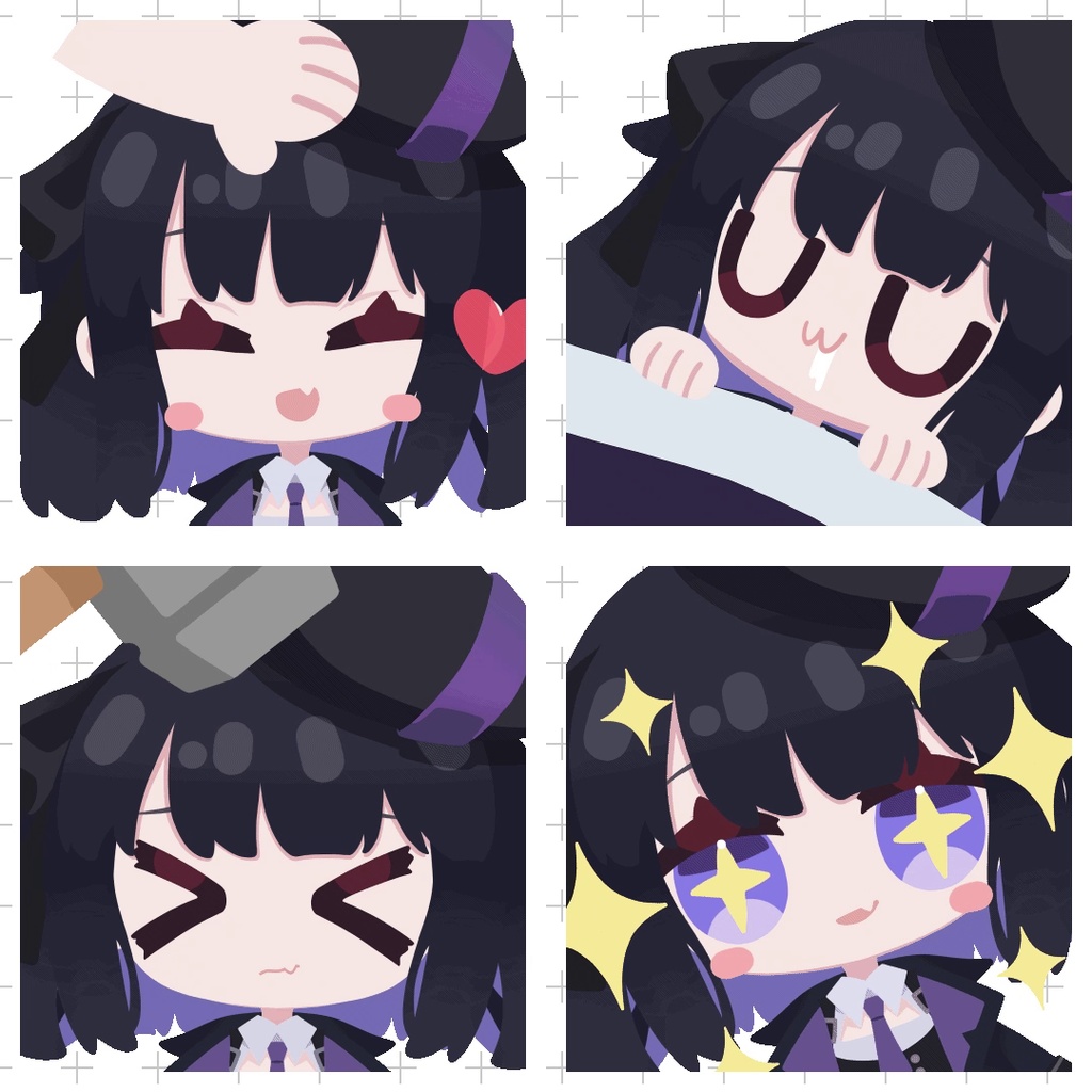 【Live2D】Mk.1 Chibi Model Type-H2 + 50 Animated Emotes Set