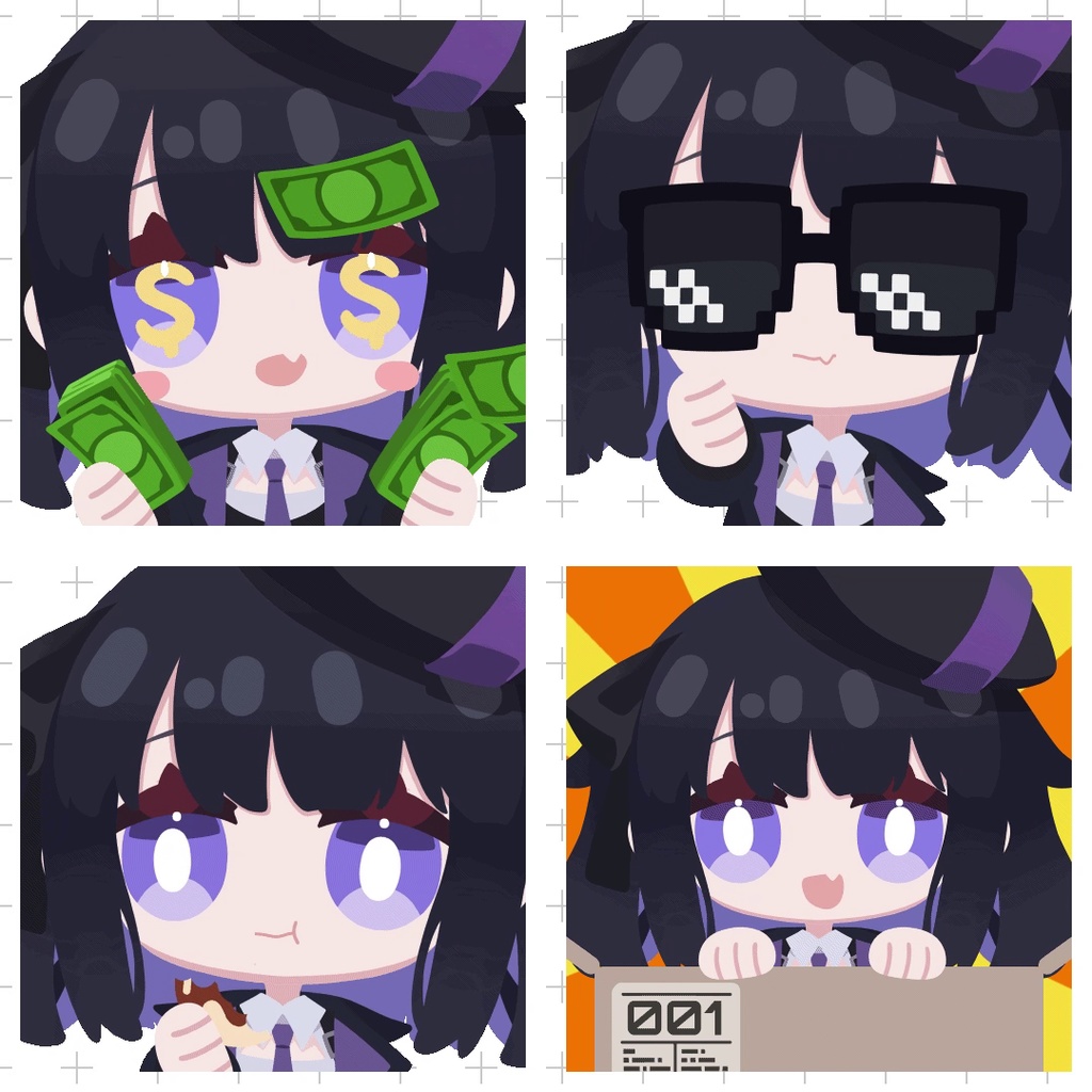 【Live2D】Mk.1 Chibi Model Type-H2 + 50 Animated Emotes Set