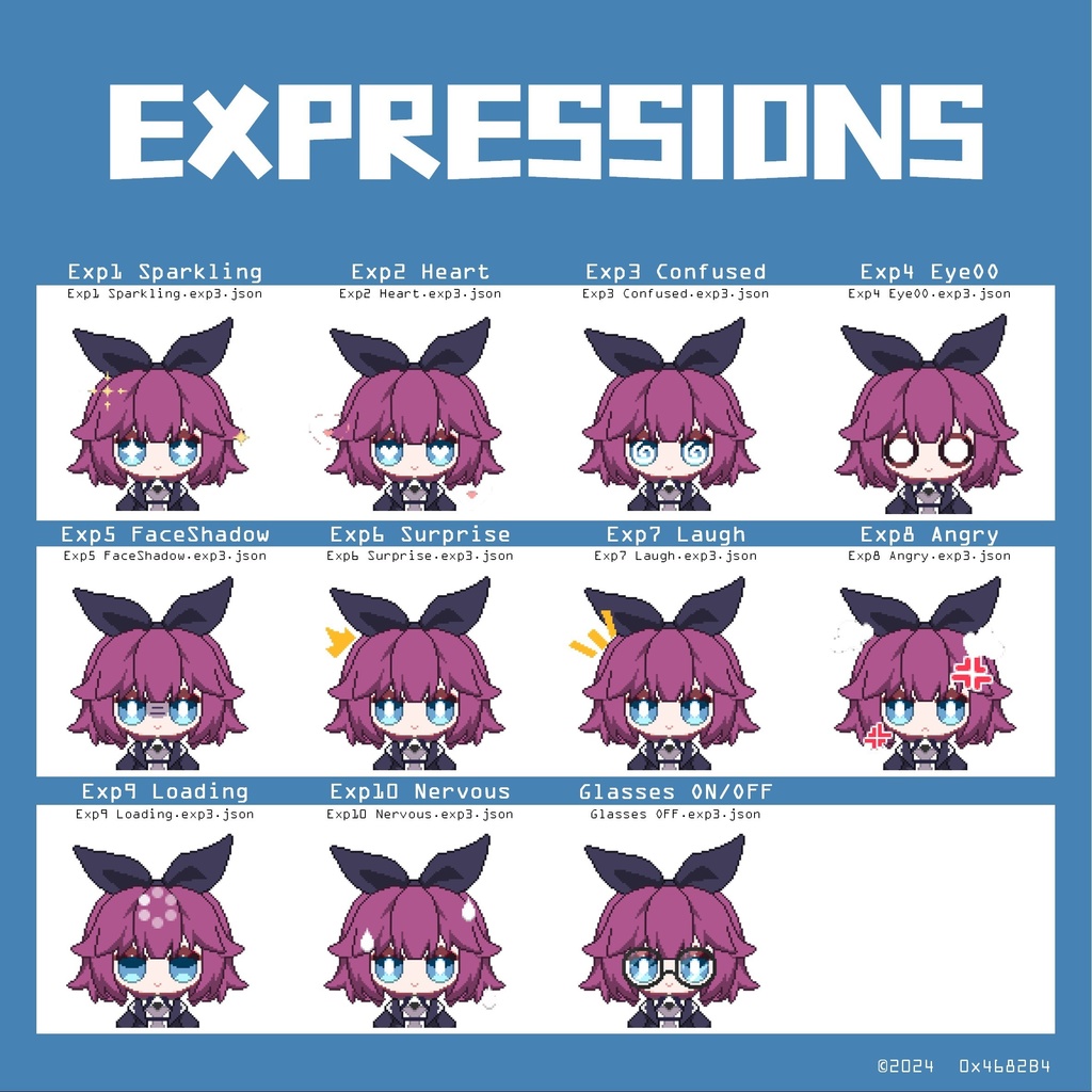 【Live2D】Customizable Pixel Model Type-H3 (V1.2)