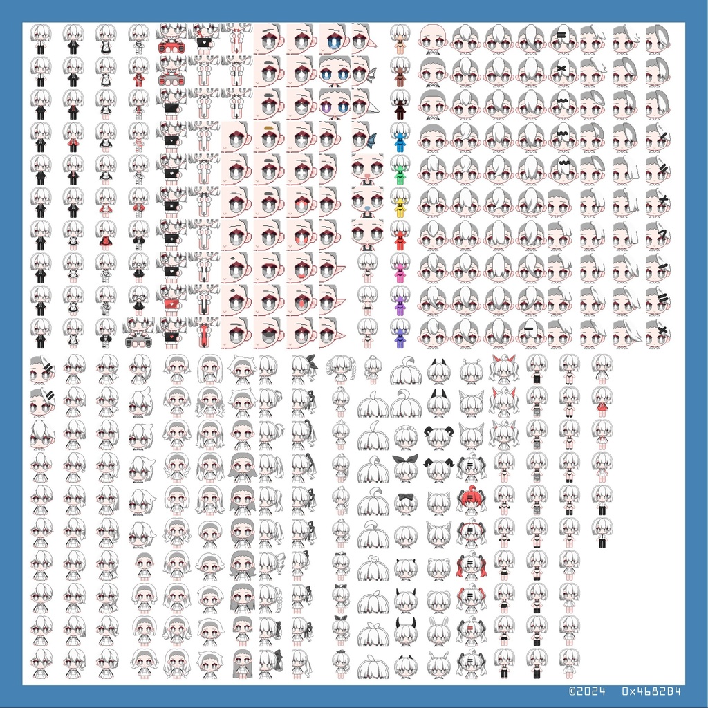 【Live2D】Customizable Pixel Model Type-H3 (V1.2)