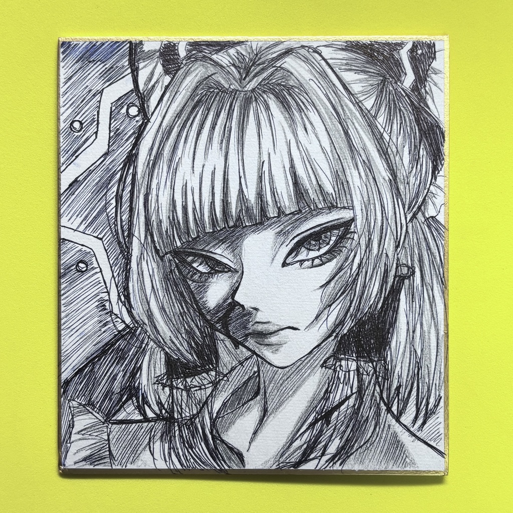 手描き色紙 博麗霊夢