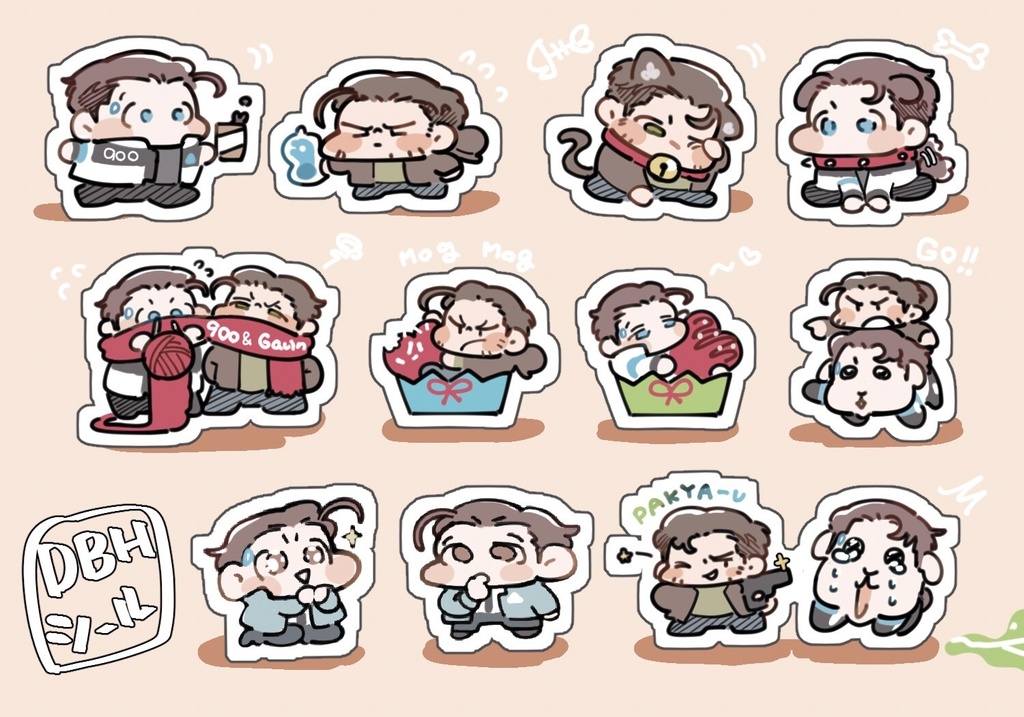 9ギャちゃん(ときどきコナーくん)シール用データ