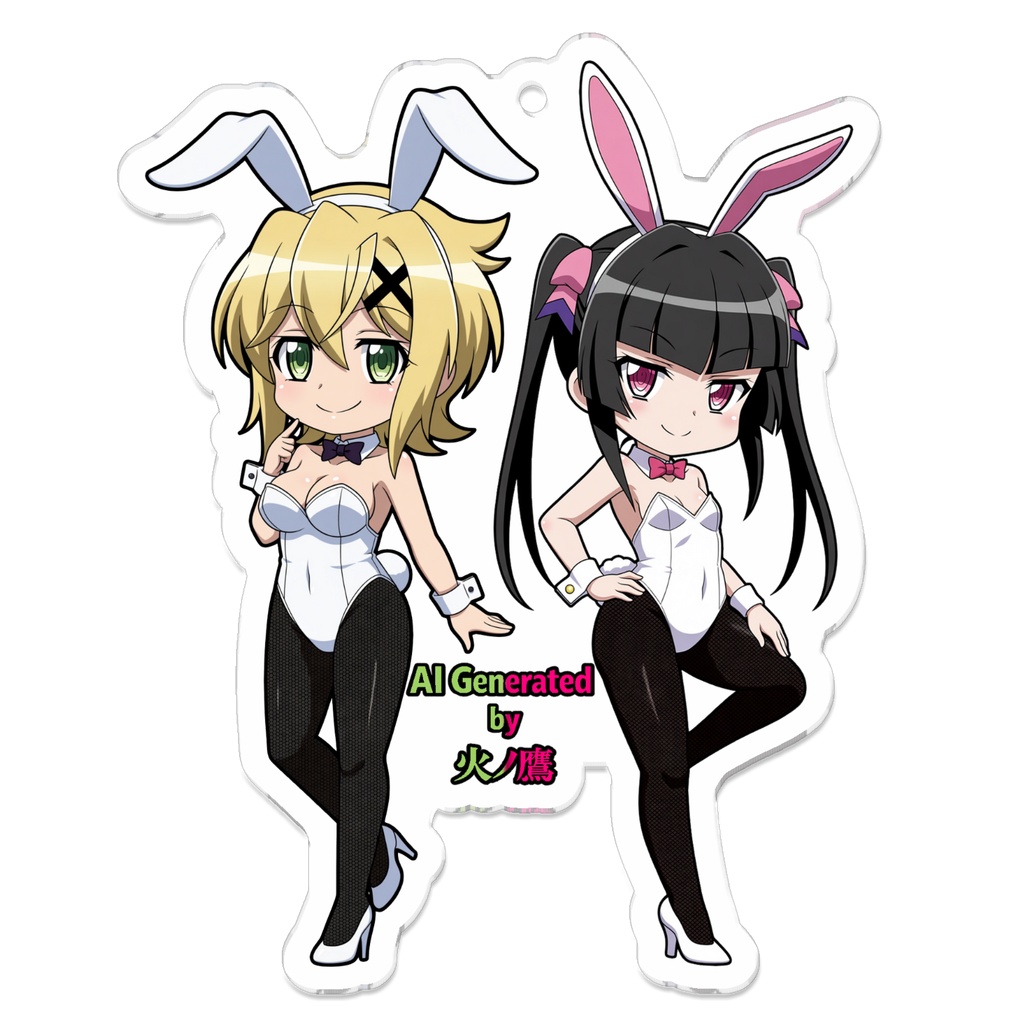 きりしら白バニーアクキー