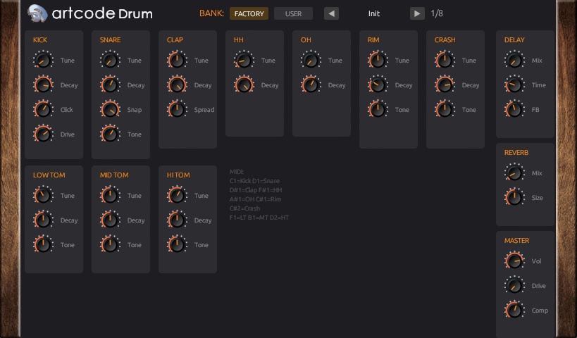 artcode-drum VST3/CLAP