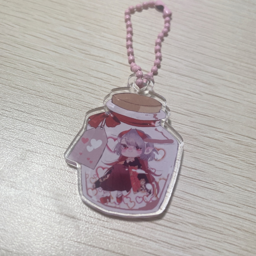 瓶詰めの鬼の子ちゃんキーホルダー