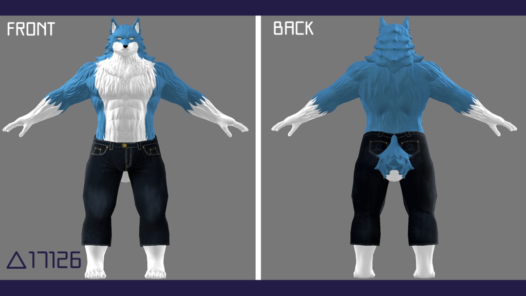 VRChat想定ケモノアバター ヴォールク(Bork)