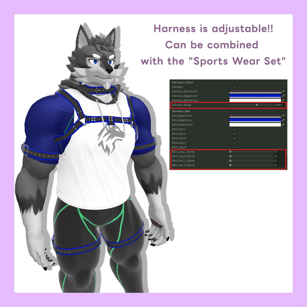 【ルーガン族専用】ハーネス+ジョックストラップ