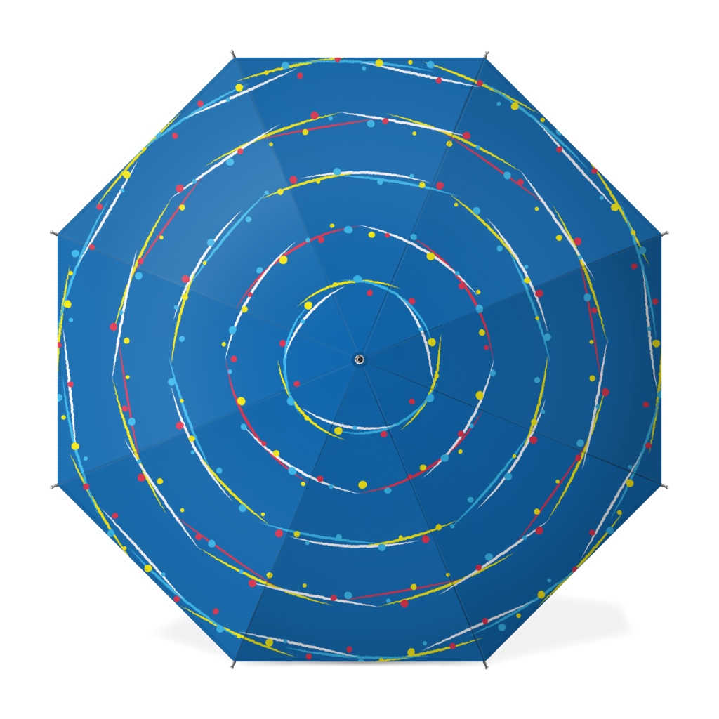 水風船っぽい模様 青