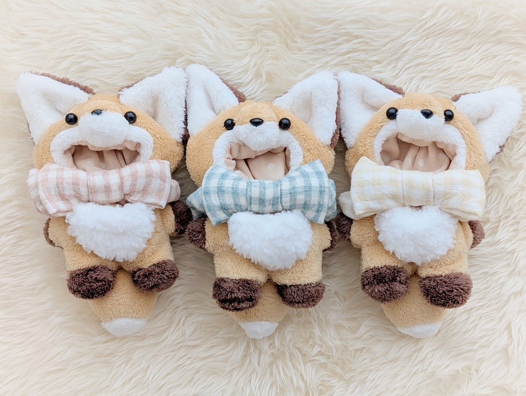 きつね着ぐるみ(10〜12cmぬい用)