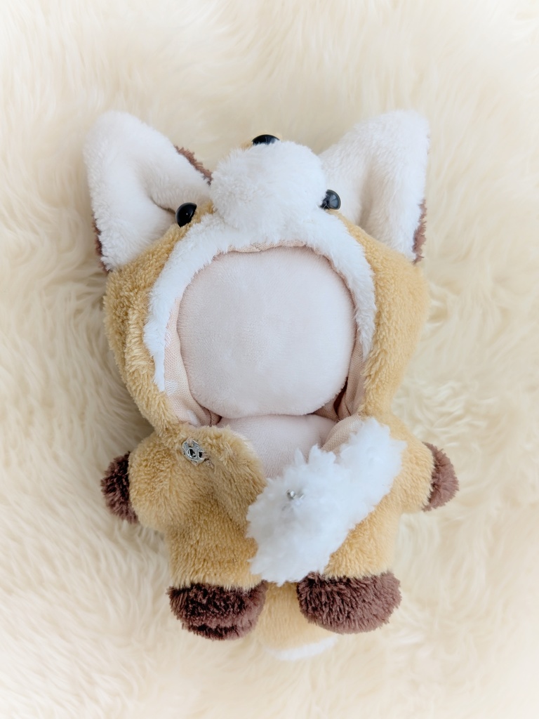 きつね着ぐるみ(10〜12cmぬい用)