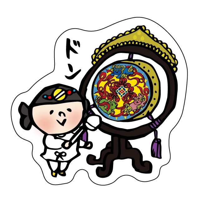 ステッカー【ドン】（釣太鼓）