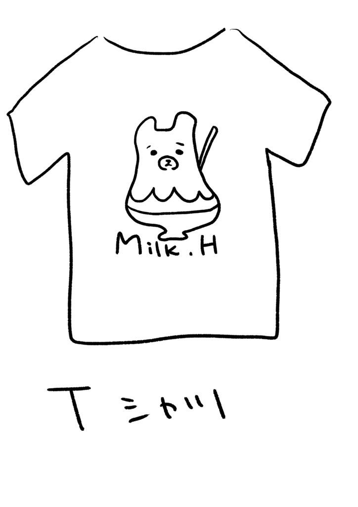 【受注生産】花安みぅくTシャツ【白・黒】