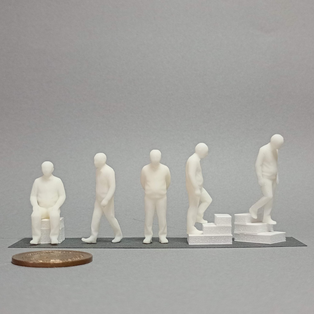 建築模型用 添景3Dデータ(1/50):高齢男性A(5ポーズセット)1/50 Scale 3D Staffage Data for Architectural Scale Models: Elderly Man A (Set of 5 Poses)