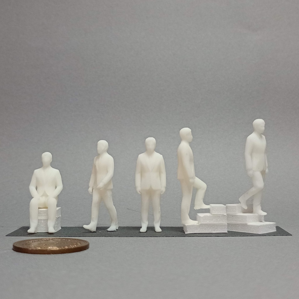 建築模型用 添景3Dデータ(1/50):ビジネスマンA(5ポーズセット) 1/50 Scale 3D Staffage Data for Architectural Scale Models: Businessman A (Set of 5 Poses)