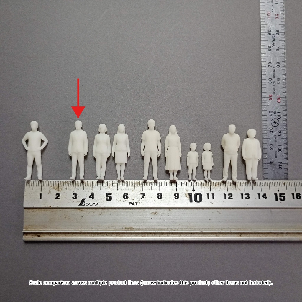 建築模型用 添景3Dデータ(1/50):ビジネスマンA(5ポーズセット) 1/50 Scale 3D Staffage Data for Architectural Scale Models: Businessman A (Set of 5 Poses)