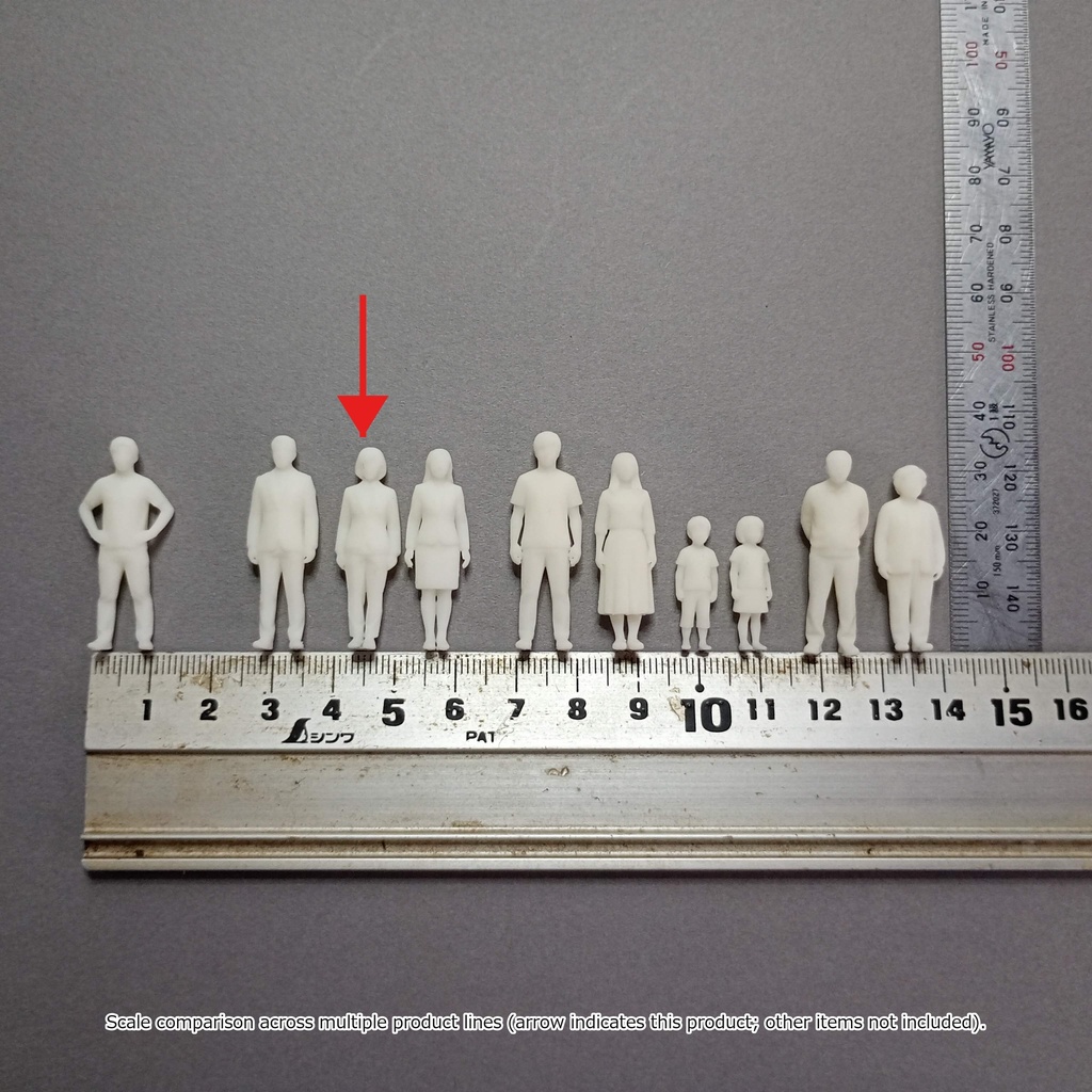 建築模型用 添景3Dデータ(1/50):ビジネスウーマンA(5ポーズセット) 1/50 Scale 3D Staffage Data for Architectural Scale Models: Businesswoman A (Set of 5 Poses)
