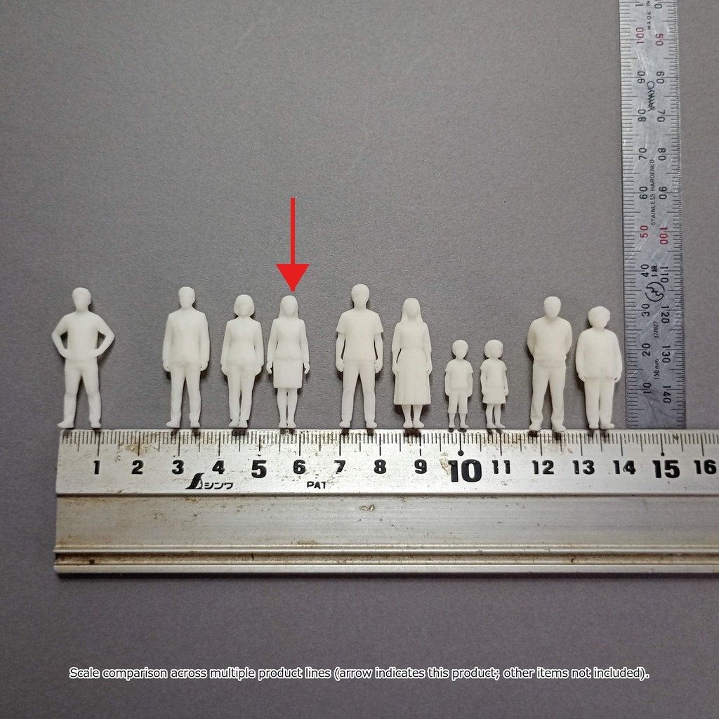 建築模型用 添景3Dデータ(1/50):ビジネスウーマンB(5ポーズセット) 1/50 Scale 3D Staffage Data for Architectural Scale Models: Businesswoman B (Set of 5 Poses)