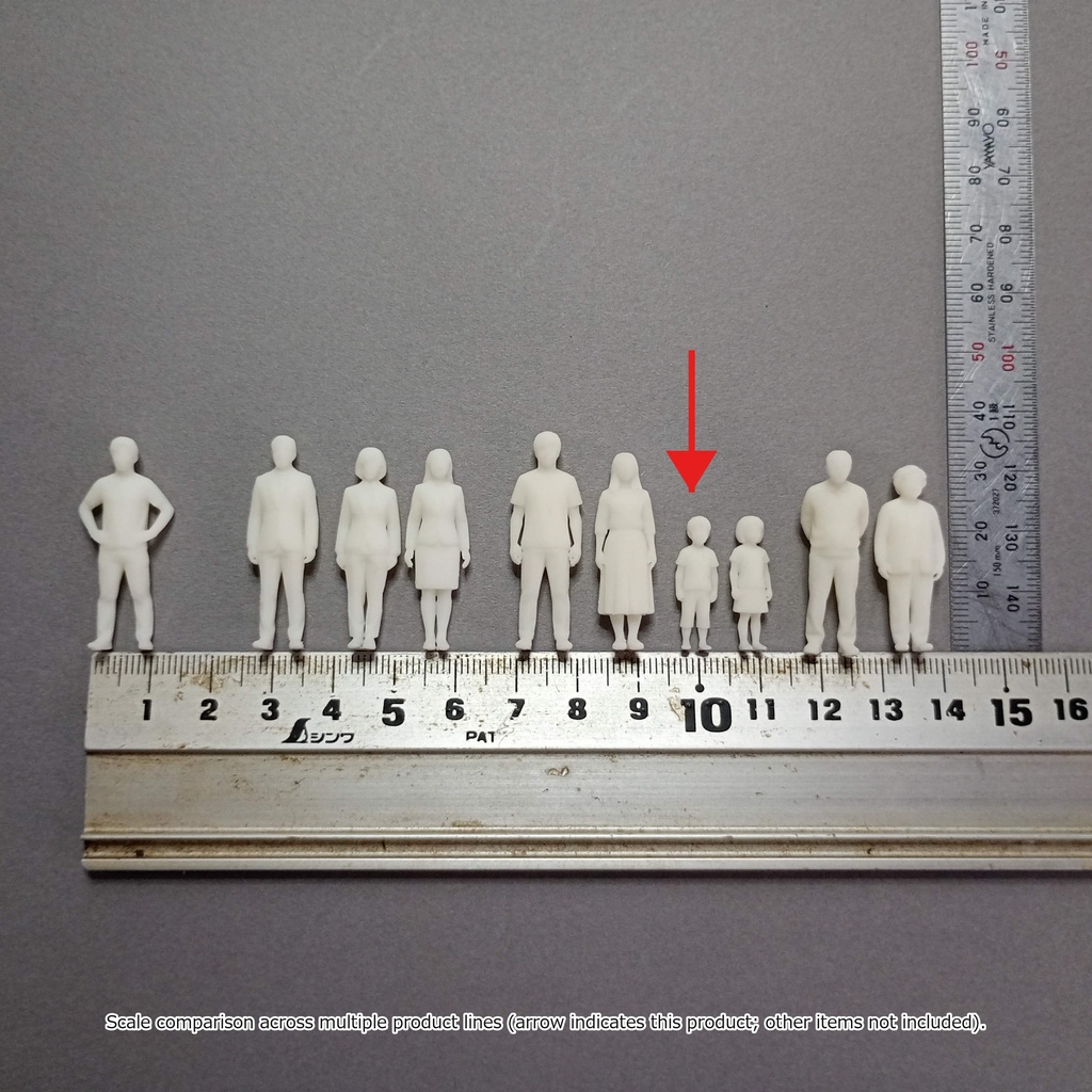 建築模型用 添景3Dデータ(1/50):未就学男児A(5ポーズセット) 1/50 Scale 3D Staffage Data for Architectural Scale Models: Preschool Boy A (Set of 5 Poses)