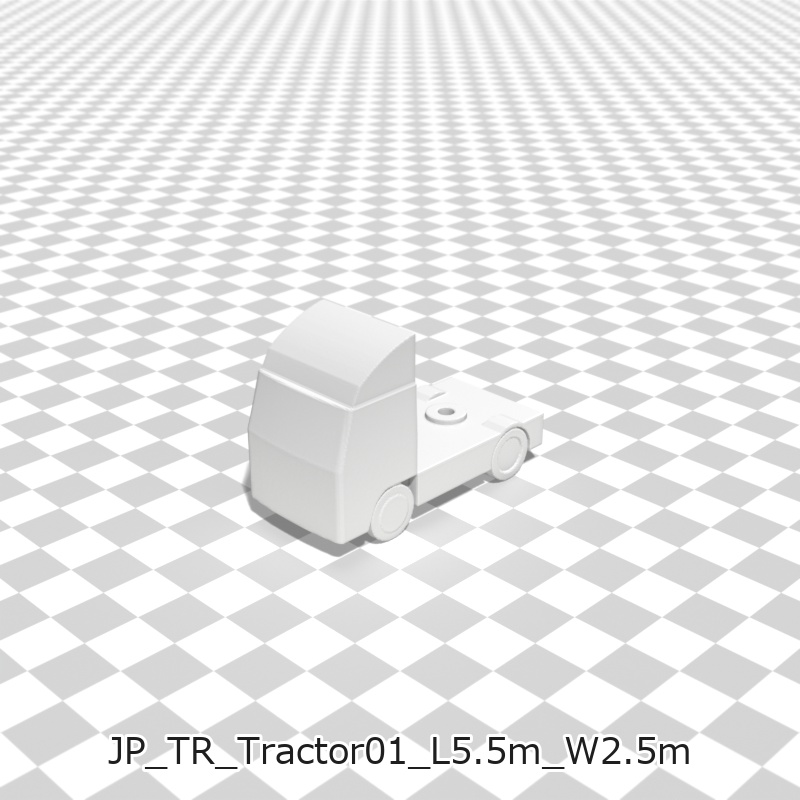 建築模型用 添景3Dデータ:物流トラック3台セット(Pack 02) 3D Staffage Data for Architectural Scale Models: Logistics Trucks 3-Piece Set (Pack 02)