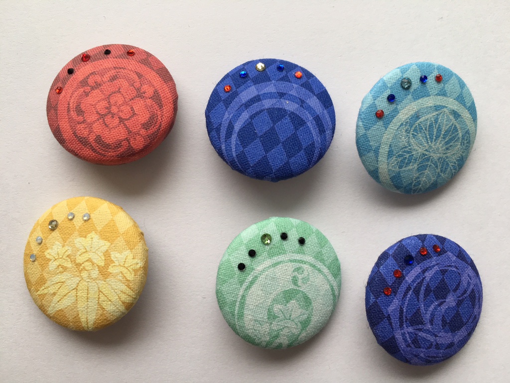 くるみボタンのヘアゴム〈刀剣乱舞〉