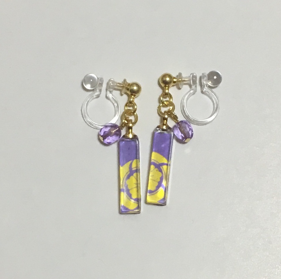 刀紋ピアス/イヤリング〈長方形〉②※1セット=両耳です※