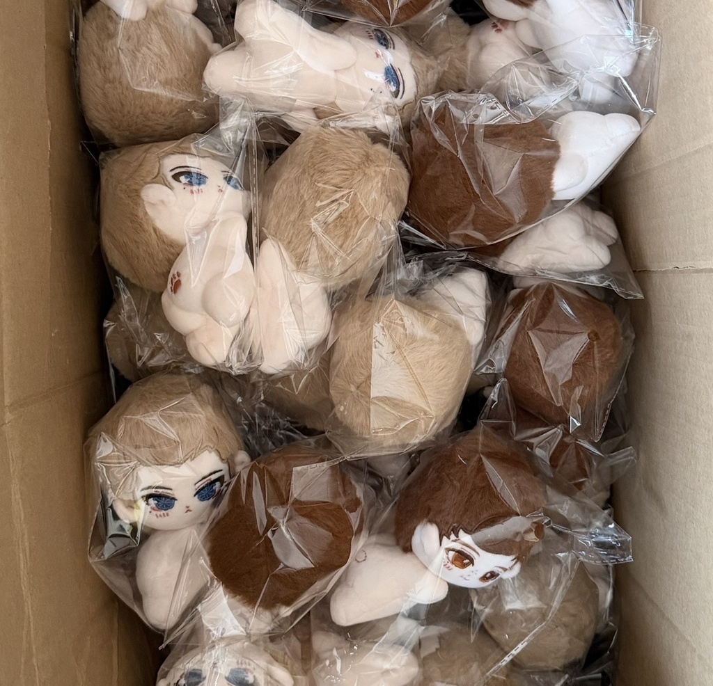 10 cm Seb & Omi lay-down plushiesうつぶせタイプぬいぐるみ