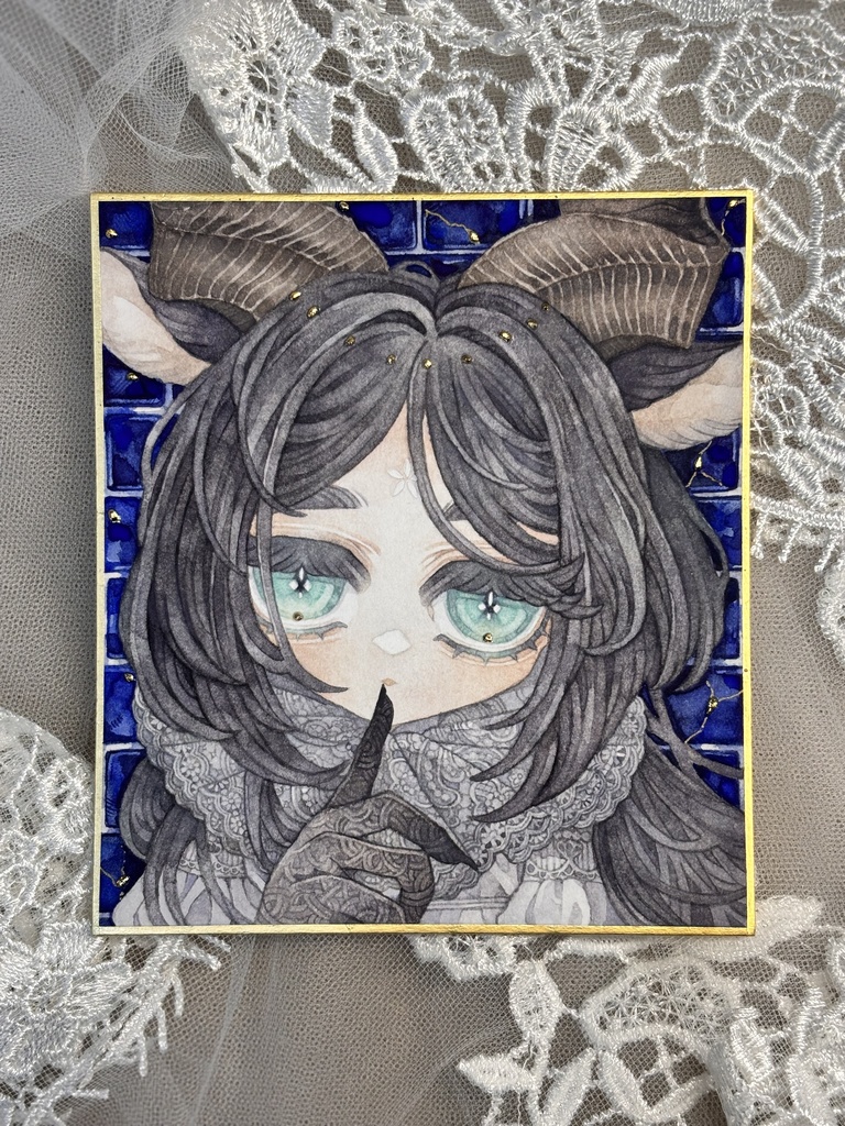 透明水彩原画「山羊さん」
