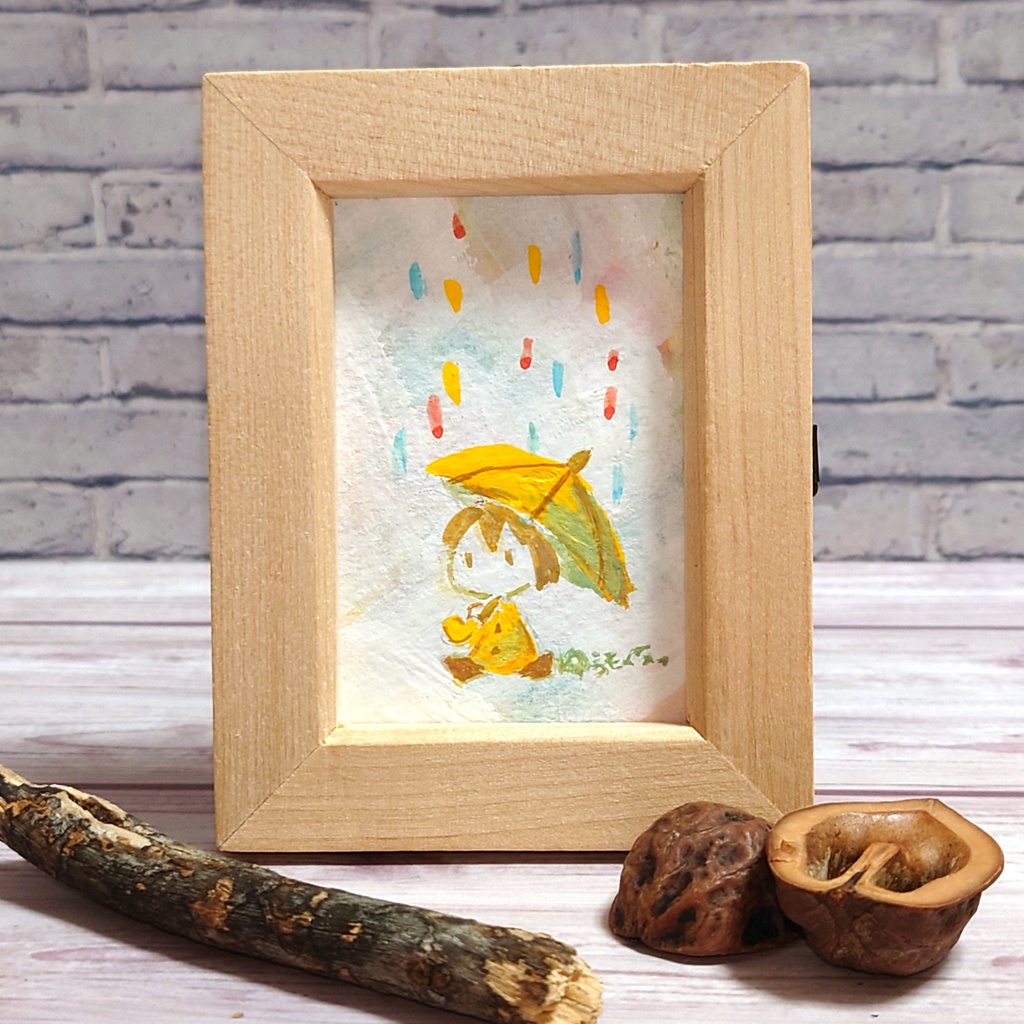 ミニ原画「あめのひかさのひ1」