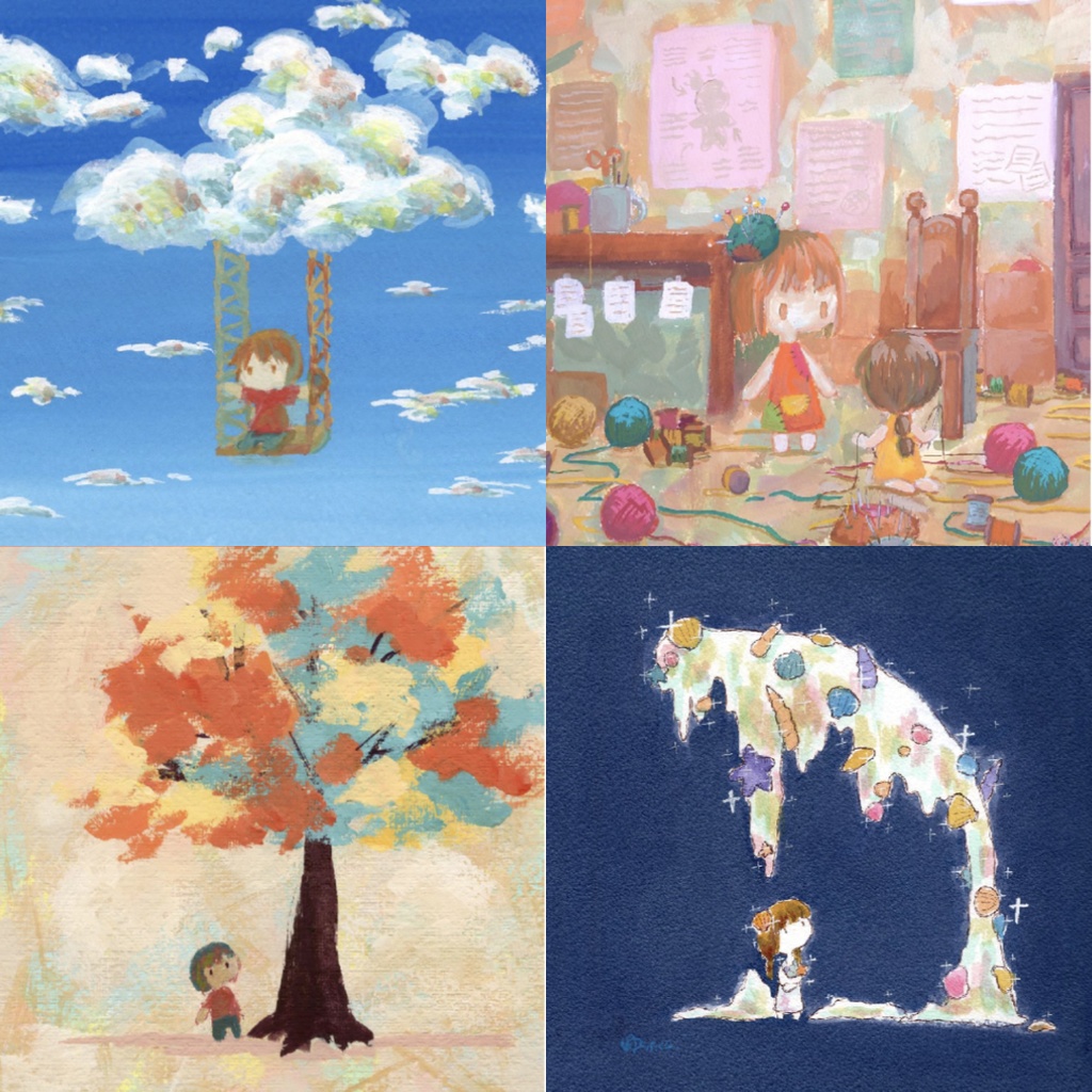 2026卓上カレンダー(木製スタンド付き・ハガキサイズ)